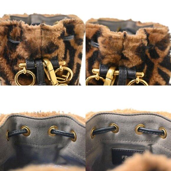 FENDI Zucca Pattern Mon Tresor 2Way Drawstring Mini Hand Bag - Picture 5 of 11